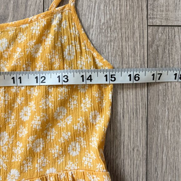 Reformation Organic Cotton Tiered Ditsy Floral Yellow Sundress Womens Small Boho - Picture 6 of 10
